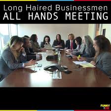 Created by patrick o'brien, ben wietmarschen, george kareman. Long Haired Businessmen All Hands Meeting Facebook Facebook