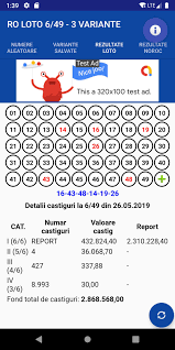 Loterie generator de numere aleatorii pentru loto (6/49). Ro Loto 6 49 3 Variante For Android Apk Download