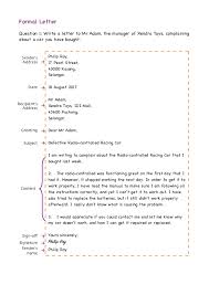 Formal Letter Format Examples Exercises