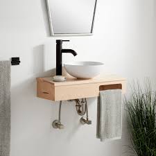 Check spelling or type a new query. 24 Nadiya Wall Mount Vessel Sink Vanity Unfinished Maple Vanities
