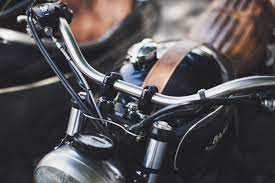 Headlight With Integrated Speedometer Wide Handlebar Leather Gas Tank Strap And Monza Gas Cap Here S A Part Of Our Setup For This Side Car Bonneville Motos