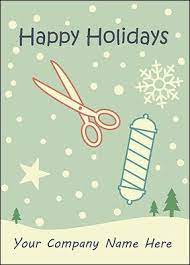 Barber Snowfall Christmas Cards Personalized For Your Business Personalised Christmas Cards Happy Holidays Message Festive Holiday Cards