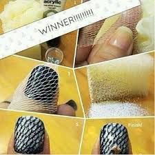Next time you crave a new color, resist the urge to shop and head to your craft closet instead! Diy Creative Glitter Fishnet Nail Art