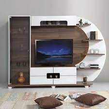 It's also easier to vacuum under, just a quick sweep and you're done. Brown And White Modular Wall Tv Unit Warranty 3 Year Rs 17500 Set Id 17208148562
