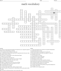 A lot of individuals admittedly had a hard t. 7th Grade Math Vocabulary Crossword Wordmint