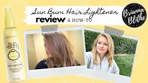 Sun Bum Hair Lightener Review Youtube