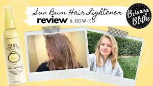 Recommended for blonde to medium brown hair. Sun Bum Hair Lightener Review Youtube