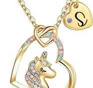 Amazon.com: Rucher Unicorn Necklace for Girls Kids with ...