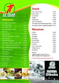 Check spelling or type a new query. Es Teler 77 Es Teler 77 Ambon City Centre Dibuka Hari Facebook