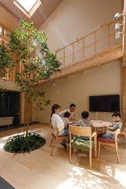 Japanese house and its room decor are parts of the garden, so landscaping can inspire the choice of room decor materials and home decorating colors for an ethnic interior. House In Kyoto That Combines Modern Structure With Traditional Japanese Style