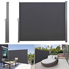 Idmarket Paravent Retractable 300 X 140 Cm Store Gris Lateral Enroulable Amazon Fr Jardin Paravent Exterieur Stores Verticaux Paravent