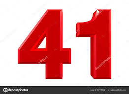 Red numbers 41 on white background illustration 3D rendering Stock Photo by  ©tuiafalken@hotmail.com 337108032