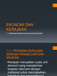 Pasar yang menjual berbagai macam makanan dan bahan pokok. Ekonomi Dan Kerajaan