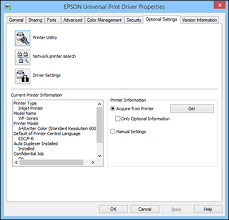 Where is the product serial number located? Synchronizing Printer Settings Epson Universal Print Driver Windows