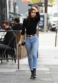 Black Boots With Jeans Women Mom Jeans And Stretch Black Boots Women Fashion Style Outfit Fashion Area This Is Our Moodboard And Inspirat Fashion High Waisted Jeans Outfit Mom Jeans Outfit
