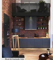 Maybe you would like to learn more about one of these? A Combinacao Da Parede Em Tijolinho Com O Piso Em Madeira Resultou Em Um Ambiente Com Uma Pegada Mai Modern Kitchen Design Interior Design Kitchen Loft Kitchen