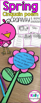 Spring Flower Cinquain Poem Craftivity And Graphic Organizers Cinquain Cinquain Poems Comprehension Graphic Organizers