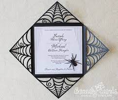 Halloween Wedding Invitation Spider Web Gothic Template For Etsy Halloween Wedding Invitations Halloween Wedding Wedding Invitations
