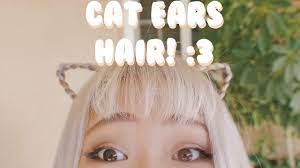 CAT EARS HAIR- NO WIRE- NO HAIRSPRAY =^^= - YouTube