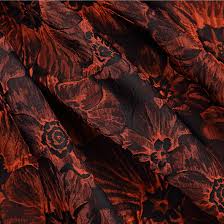 Color:blue/orange/rose red per pic showed. Orange Flower Jacquard Bloomsbury Square Dressmaking Fabric