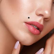 Black Gemstone 14K Gold Threadless Push-in Labret 18 GAUGE, Flat Back Studs  With Prong Set for Cartilage, Monroe, Nose Stud