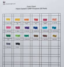 Color Chart For Faber Castell Grip Finepens The Coloring Inn