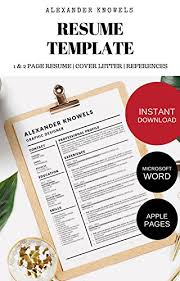 Build a professional cv with ease. Amazon Com Alexander Knowels Resume Cv Template For Microsoft Word And Apple Pages Instant Download Stand Out Shop Resume Templates Book 1 Ebook Brel Inga Kindle Store