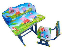Peppa pig kids children table chair storage fancy durable playroom furniture new. Kids Children Home Study Peppa Pig Table Storage Cartoon Desk Chair Set Ebay