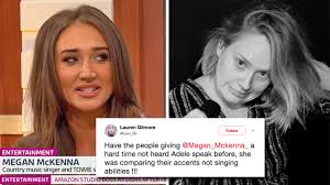 Maybe you would like to learn more about one of these? Fans Defend Megan Mckenna After She S Slammed For Comparing Herself To Adele On Live Tv Capital