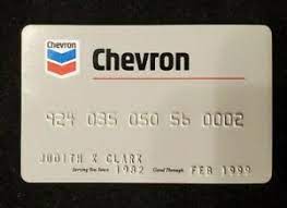 You can earn 3 cents per gallon in your fuel credits whenever you other than these benefits, you get $25000 travel insurance, discounts on car rentals and hotels, auto repair, consultancy services, and 5% travel. Chevron Credit Card Exp 1999 Free Shipping Cc579 Ebay