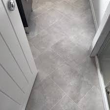 We Just Love Bloorhemsby Bathroom Flooring In Our Pale Grey Plaza Concrete In Herringbone Tile Layi Amtico Flooring Bathroom Flooring Herringbone Tile Bathroom