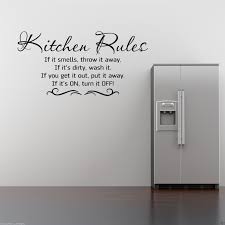 kitchen rules wall art sticker kitchen