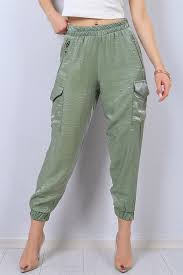 42 95 Tl Yesil Dar Paca Parlak Kargo Pantolon 13543b Modamizbir Kargo Pantolon Pantolon Mankenler