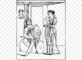 Penelope is known for her fidelity to her husband odysseus despite the attention of several suitors during his absence. Odysseus Penelope Odyssey Persephone Zeus Png 492x596px Odysseus Area Art Black And White Cartoon Download Free