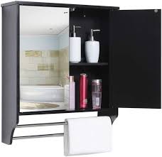 These absolutely brilliant bathroom storage hacks will transform your bathroom into a spacious spa with everything neatly organized and within arm's reach. Usikey Bathroom Wall Cabinet Wall Mounted Medicine Storage Cabinet With Double Mirror Doors Multipurpose Wall Hanging Cabinet With Adjustable Shelves For Bathroom Or Living Room Black Price In Pakistan Buy Online In