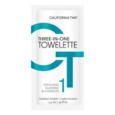 California Tan Three In One Towelette Step 1 Prepare Ct Sunless Collection Professional Tanning Lotion Avvenice