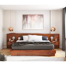 Mattress and bedding not included. Batesville Solid Wood Platform Bed W Single Slab Live Edge Headboard