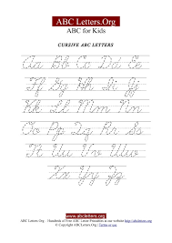 Cursive designs with 26 letters. Printable Cursive Letter Tracing Chart Uppercase Lowercase Abc Letters Org