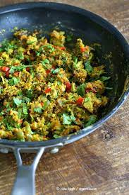 Broccoli Zunka Recipe Broccoli Bell Pepper With Spices Chickpea Flour Vegan Richa Recipe Broccoli Recipes Zunka Recipe Vegetarian Recipes Healthy Easy