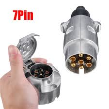 Find 7 pin trailer connector wiring 2 In 1 Metal Trailer Connector Car Electric Accessories 7 Pin Round Shape Plug Adapter Converter Kits Towing Supply Power Tool Special Offer C62adc Goteborgsaventyrscenter