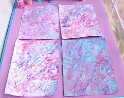Before drizzling your nail polish, make sure your marbling object is within reach so you can immediately place or submerge your item in the water before the polish dries. How To Make Marbled Paper With Shaving Cream Paint Crafty Morning