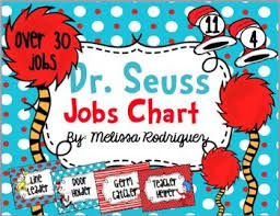 Dr S Inspired Jobs Chart Job Chart Dr Seuss Classroom Seuss Classroom