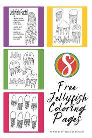 In a central position, there is a cylindrical structure on the concave side of the body. Free Jellyfish Coloring Pages Stevie Doodles Free Printable Coloring Pages