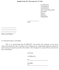 Sample letter banning someone from premises. Sample Letter For Warranty For Ac Unit Download Form Template