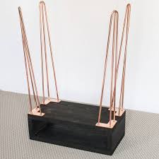 Taylor Console Table Hairpin Legs Minimal Copper Hairpin Etsy Bedside Table Diy Pallet Furniture Outdoor Home Room Design