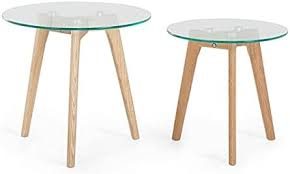 Check spelling or type a new query. Runse Glass Table Set 2pack Clearview Nesting Round End Tables Tempered Round Glass Coffee Tables Set For Dinner Lunch White Buy Online At Best Price In Uae Amazon Ae