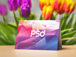 This free greeting card mockup consists of a smart object layer, therefore it's very easy to customize and update. Foldable Greeting Card Mockup Mockup Love