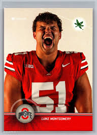 Luke Montgomery 2024 ONIT Ohio State Buckeyes B-69 Football Trading Card  OSU OL