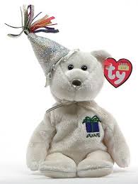 Beanie Baby Happy Birthday Bear June Birthday 2nd Series Ty Beanie Babies Beanie Baby Bears Beanie Bears Baby Beanie