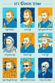 T Shirt It S Gogh Time Funny Humor Art Pun Gift Tee Art Puns Happy Father S Day Husband Funny Art